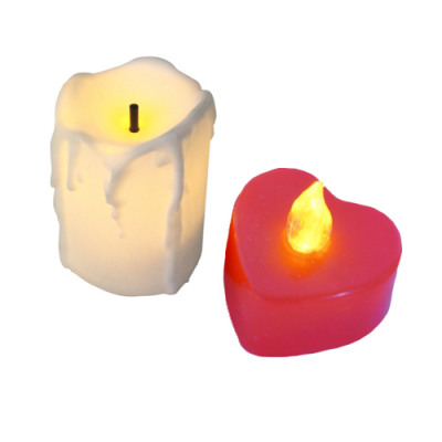 [파티클럽] LED초 (1개, 양초/하트초 2종 택1) 낱개