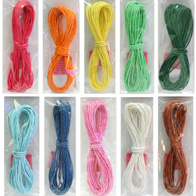 [유니아트] 얇은 종이지끈 컬러혼합 (10개묶음, 2mmX8.5M)