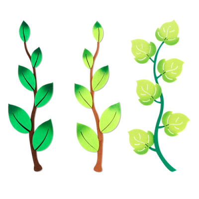 [유니아트] 펠트 줄기 넝쿨잎&담쟁이 신형 투톤 (2종 택1)