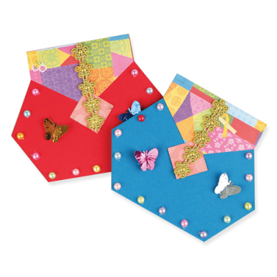 [유니아트] 새해복많이주세요 복주머니 연하장 만들기 (13.5X11cm)