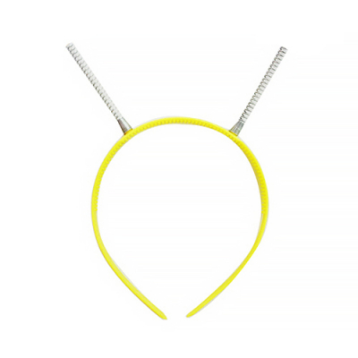 [유니아트] 스프링 머리띠 노랑 (4개입, 10.5X11.5cm)