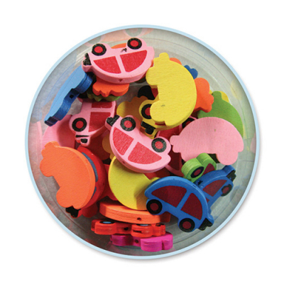 [유니아트] 말판놀이 게임말 나무비즈 자동차(NO.40) 1통