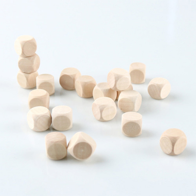 [유니아트] 내맘대로 꾸미는 나무 주사위 공기알 (1개, 1.4X1.4cm) 낱개