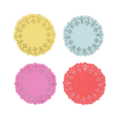 [유니아트] 칼라 종이레이스 (중/14cm, 4컬러 택1)