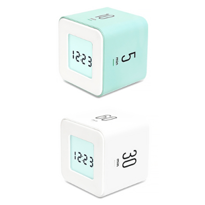 [무아스] 멀티큐브 시계&타이머 (6X6X5.5cm, 2컬러 택1)