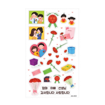 [유니아트] 카네이션 투명스티커