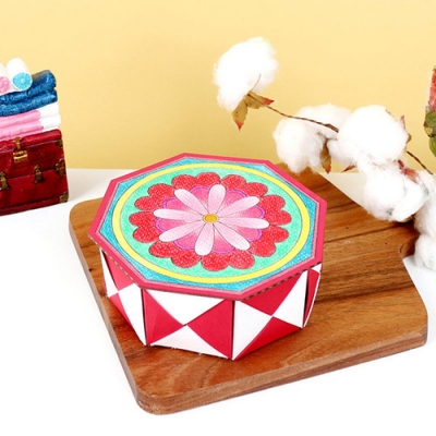 [유니아트] 골판지로 만드는 마음치유 만다라 팔각함 (12.5X5cm)