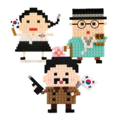 [유니아트] 나노블럭 독립운동 위인들 (김구/안중근/유관순 3종 택1)