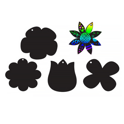 [유니아트] 모양스크래치 사계절 5종세트 (각1장씩+나무연필1개, 4종 택1)