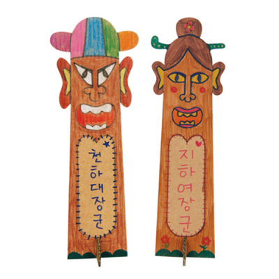 [유니아트] 한국 전통문화 종이 장승 꾸미기 (약7X20cm)