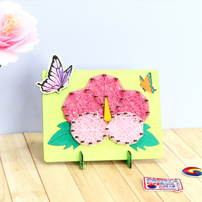 [유니아트] 나무로 꾸미는 스트링아트 액자_무궁화 (19X14.5cm)