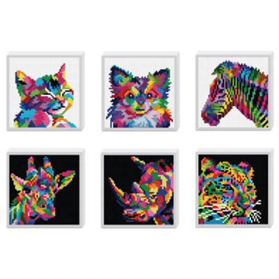 [꼬메빔보] 보석십자수 팝아트 세계명화 꾸미기 (6종택1, 15X15cm)