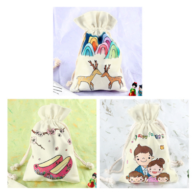 [유니아트] 탄소중립 패브릭 천주머니 꾸미기 (14X21.5cm, 4종 택1)