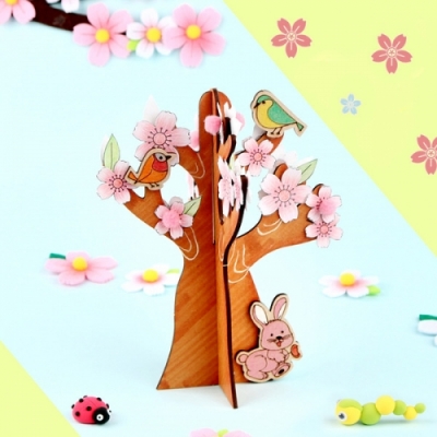 [유니아트] 봄 벚꽃 나무 만들기