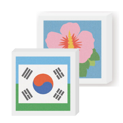 [꼬메빔보] 데코샌드 우리나라 국가상징 액자 만들기 (13X13cm, 2종 택1)