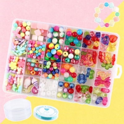 [유니아트] 만들기 비즈 세트 (23가지 베스트모음, 270g)