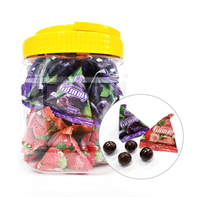 [소원별] 초등간식 초코볼 구미젤리 포도+딸기 2종혼합 (약30개, 329g)