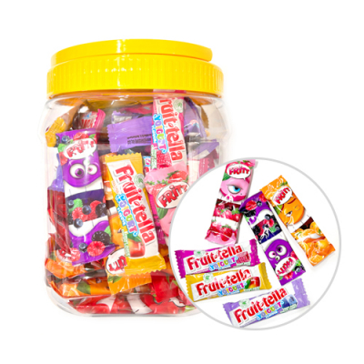 [소원별] 초등간식 후르츠텔라 요구르트+프리트 츄잉캔디 2종혼합 (약80개, 580g, 수업자료 제공)