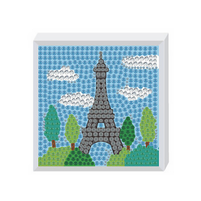 [꼬메빔보] 초등 데코비즈 빅 보석십자수 파리 랜드마크 에펠탑 (15X15cm)
