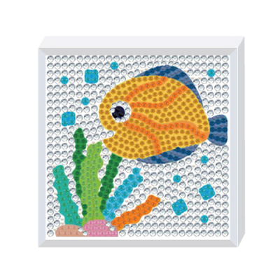 [꼬메빔보] 초등 데코비즈 빅 보석십자수 물고기 (15X15cm)