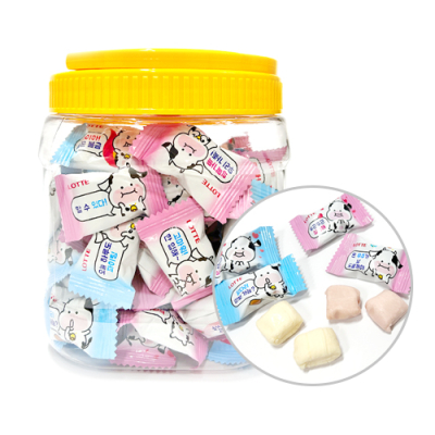 [소원별] 초등간식 말랑카우 밀크+딸기맛 2종 혼합 (약70개, 285g, 수업자료 제공)