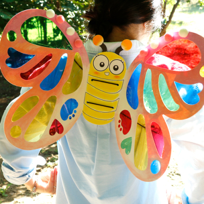 [유니아트] 그림자놀이 썬캐쳐 만들기 곤충날개 (58X33cm)