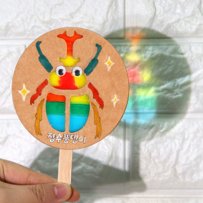 [유니아트] 그림자놀이 썬캐쳐 만들기 꿀벌&장수풍뎅이 (2개입, 10X14cm)