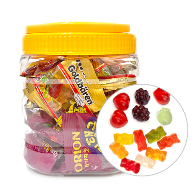 [소원별] 초등간식 미니젤리 더탱글&하리보 2종 혼합 (약40개, 420g, 수업자료 제공)