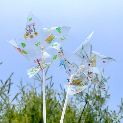 [소원별] 스티커 투명 바람개비 만들기 사계절 (4종 택1)