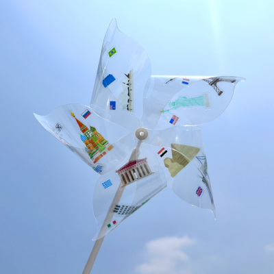 [소원별] 스티커 투명 바람개비 만들기 세계여행 (2종 택1)