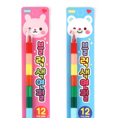 [토마토팬시] 12색 블럭 색연필