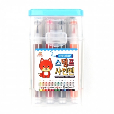 [토마토팬시] 12색 스탬프 싸인펜 (2종 1세트)