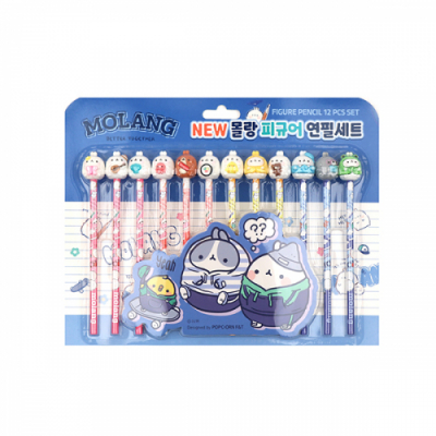 [토마토팬시] 몰랑 NEW 피규어 12본 연필세트