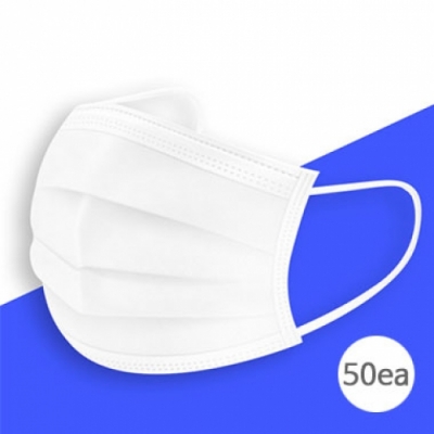 [영상교육미디어] 덴탈마스크 50매입 (일회용 부직포 마스크)