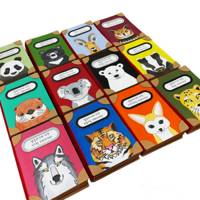 [YSEM] 멸종위기 동물 미니 북박스 가방걸이 만들기 4인용 (도안12종제공)