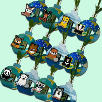 [YSEM] 멸종위기동물 시험관 아트 꽃병 만들기 (12종택1)