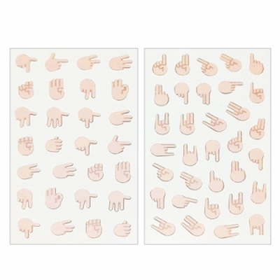 [하이데버] 한국 수어 지문자 스티커