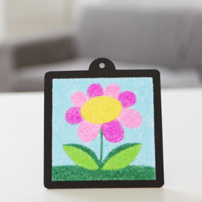 [아트드림] 꽃 스티커 샌드아트 만들기