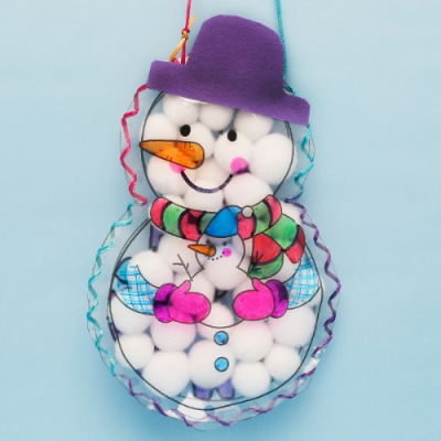 [이노아트] 투명 솜방울 눈사람 만들기