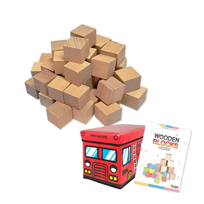 비치목쌓기 나무100p (활용책자+교구보관함 포함)