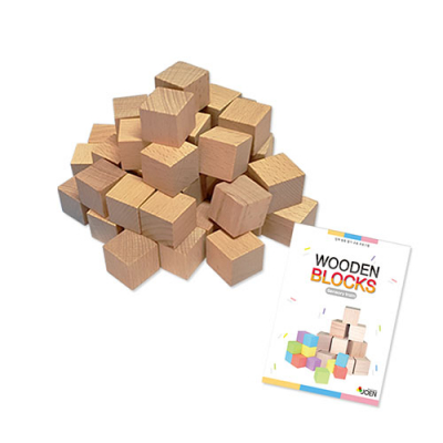 [조엔] 비치목쌓기나무100p+활용책자  (보관주머니증정)