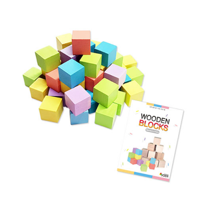 [조엔] 칼라쌓기나무100p+활용책자 (보관주머니증정)