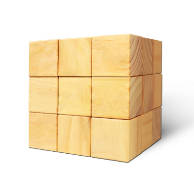 [조엔] 교사용 대형 쌓기나무 5P - 6cm 원목 (보관주머니 증정, 택1)