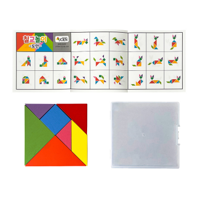 [조엔] 원목 칠교놀이 - 칠교도안, 케이스 포함