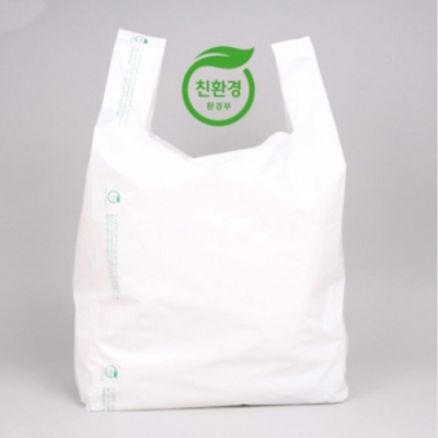 [착한비닐] 친환경 생분해 비닐봉투 100매 자연분해 썩는 비닐쇼핑백 (특대,대,중)