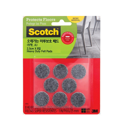 [3M] 스카치 오래가는 마루보호 패드 원형 소 2.5cm 8개입