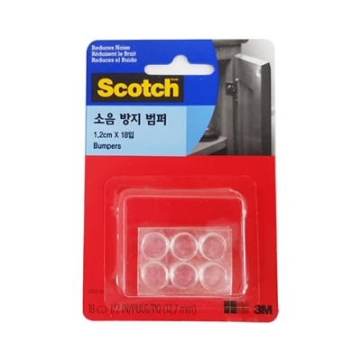 [3M] 스카치 소음 방지 범퍼 1.2cm 18개입