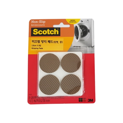 [3M] 스카치 미끄럼 방지 패드 원형 중 3.8cm 8개입