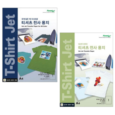 [폼텍] 티셔츠 전사용지 (유색/흰색 택1)