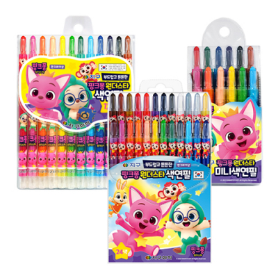 [지구화학] 핑크퐁 원더스타 색연필 (12색/24색 택1)